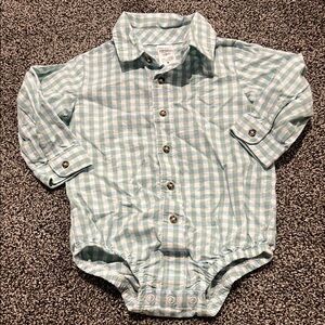 Carter's Green Checkered Button Down Shirt